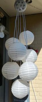 Hanglamp met 7 lampionnen, Ophalen of Verzenden, Overige materialen, Minder dan 50 cm