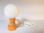 Vintage bollampje met houten voet, Huis en Inrichting, Lampen | Tafellampen, Gebruikt, Retro Vintage, Ophalen of Verzenden, Minder dan 50 cm