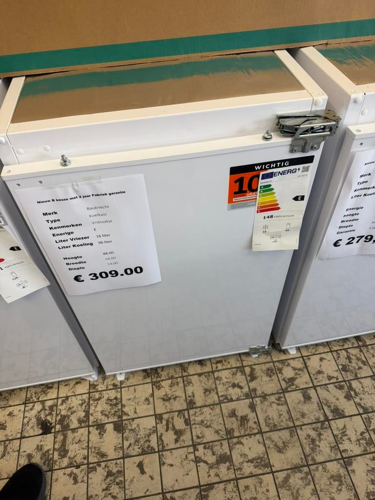Bauknecht inbouw koelvriescombinatie nis 88 cm deur op deur