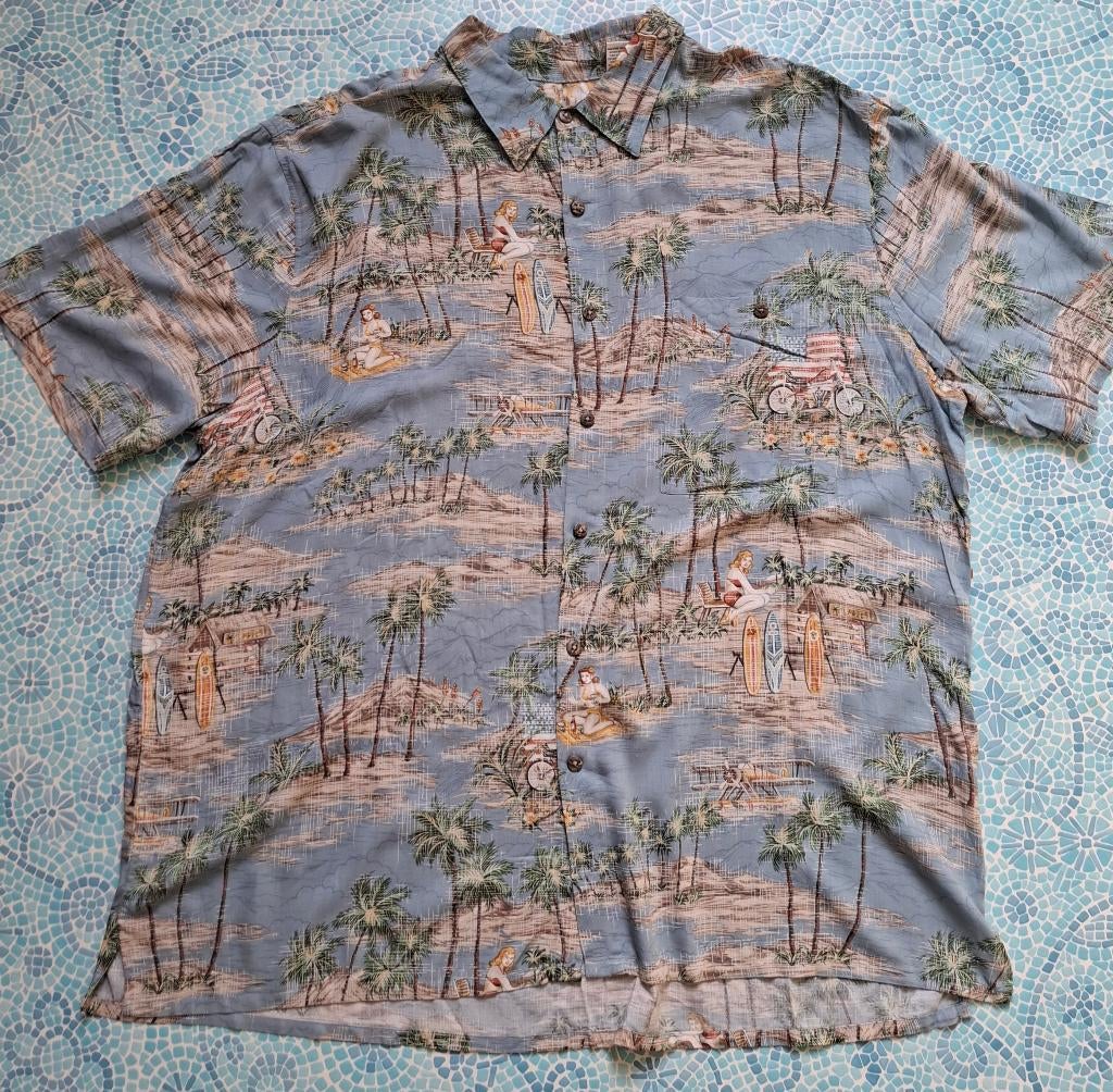 Batik Bay Hawaii shirt XL RocknRoll, Rockabilly, Beach Boys, Kleding | Heren, Overhemden, Ophalen of Verzenden, Zwart, Halswijdte 43/44 (XL)