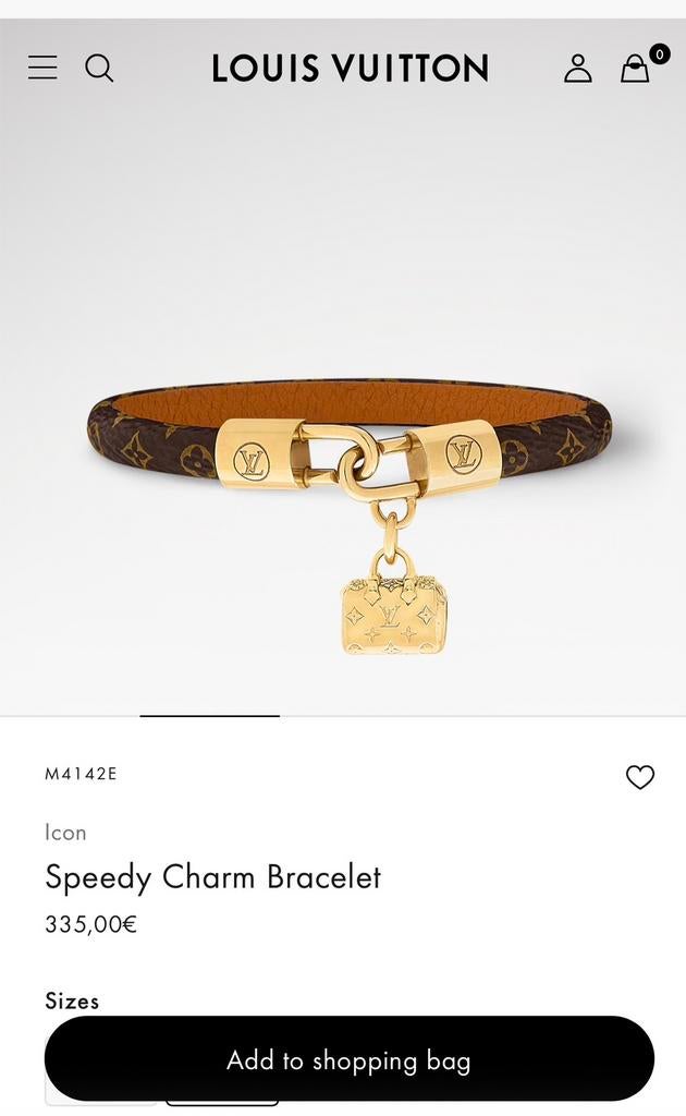 Louis vuitton armband maat 17 ORIGNEEL, Ophalen, Zo goed als nieuw, Bruin, Leer