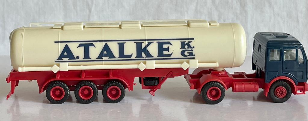 Herpa 806206: Mercedes Benz SK tankoplegger "Alfred Talke", Ophalen of Verzenden, Zo goed als nieuw, Bus of Vrachtwagen, Herpa