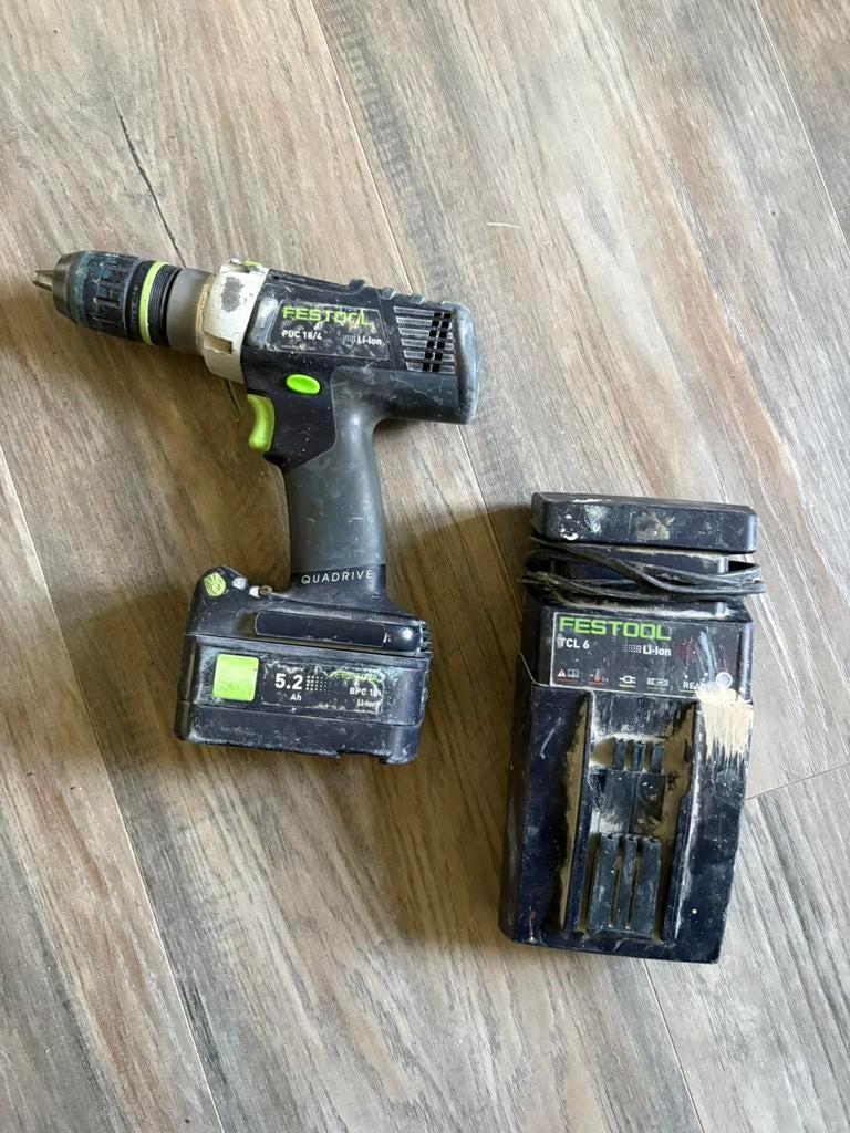 Festool PDC 18/4 klopboormachine met accu en oplader, Ophalen, Zo goed als nieuw, Boormachine