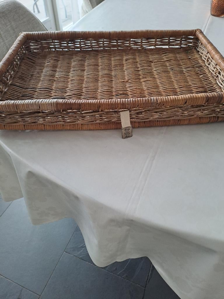 Rieten dienblad, riviera maison, Ophalen, Zo goed als nieuw, Rechthoekig, Overige materialen