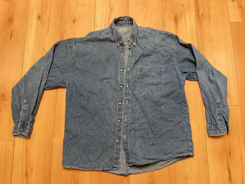 Leuke spijker blouse, maat L, Kleding | Dames, Ophalen of Verzenden, Gedragen, Maat 38/40 (M), Blauw