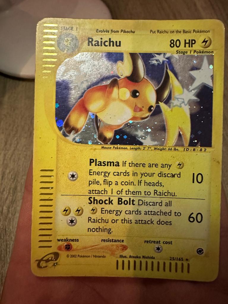 Pokemon Raichu 25/165, Ophalen, Zo goed als nieuw, Losse kaart