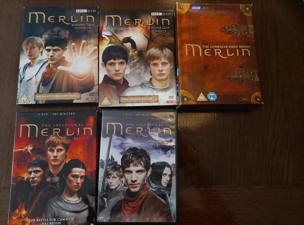 Merlin. 5 seizoenen. Dvd., Alle leeftijden, Ophalen, Zo goed als nieuw