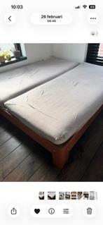 Auping Auronde 180x200 kersenhout bed met spiralen en matras, Gebruikt, Bruin, Tweepersoons, Ophalen of Verzenden