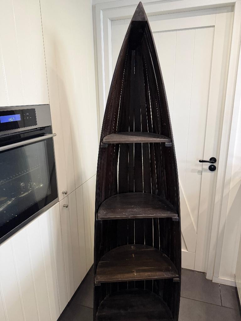 Houten bootkast - decoratief en praktisch - 194 x 55 cm, Ophalen, Met plank(en), 50 tot 100 cm, Zo goed als nieuw