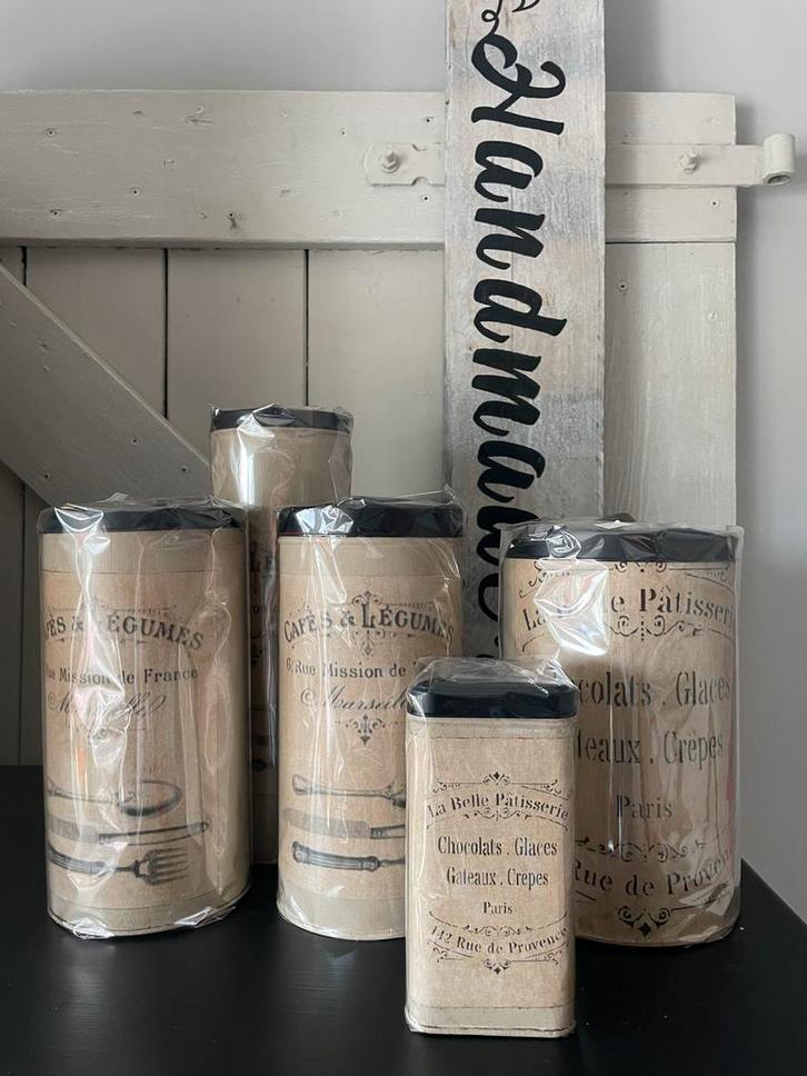 Nostalgische Blikken Set - Handmade Vintage Design, Antiek en Kunst, Curiosa en Brocante, Ophalen