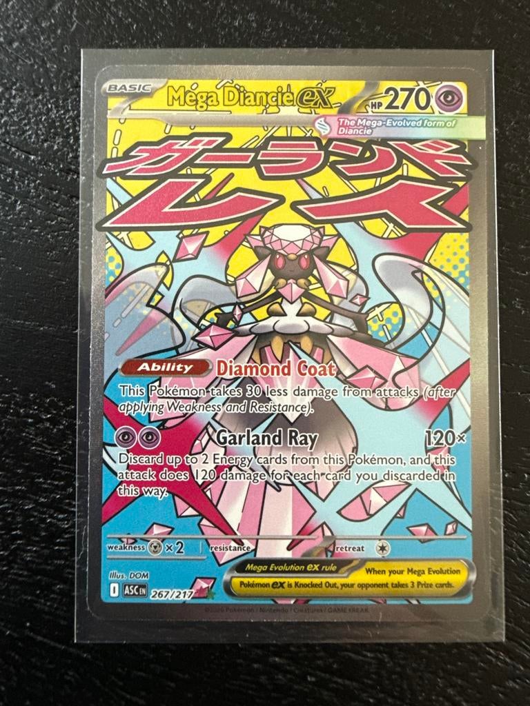 Mega Diancie ex 267 pokemonkaart, Ophalen of Verzenden, Zo goed als nieuw