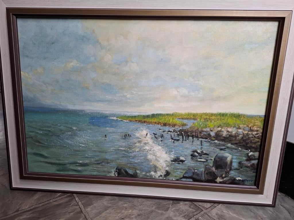 Olieverfschilderij A.K. Vogelaar - Goeree-Overflakkee, Ophalen