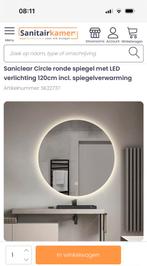 Saniclear badkamerspiegel 120cm NIEUW, Ophalen, 100 tot 150 cm, Rond, Nieuw