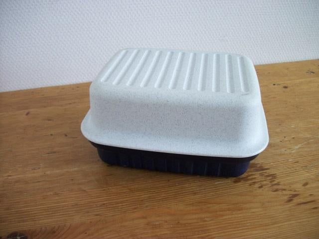 Tupperware Kaasdoos/Kornuit ( blauw/wit ), Ophalen of Verzenden, Gebruikt, Wit, Overige typen