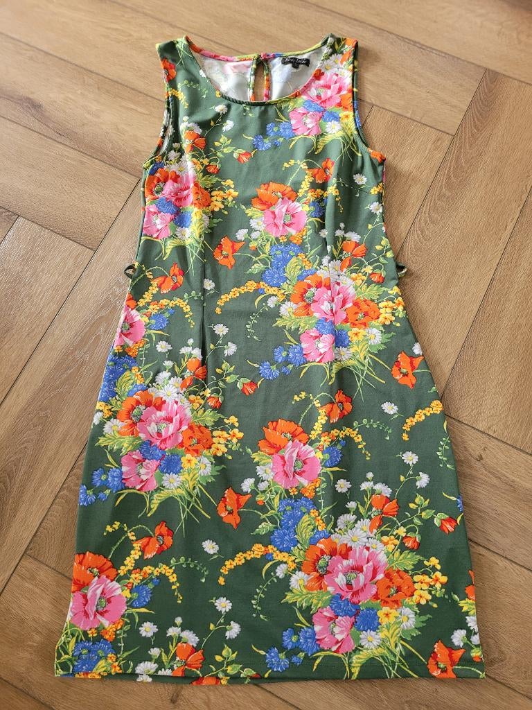 Prachtig vrolijk gekleurd jurkje van King Louie, maat M-L, Kleding | Dames, Maat 38/40 (M), Ophalen of Verzenden, Zo goed als nieuw