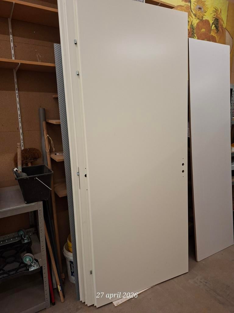 Opdekdeuren 231 x 93 cm, nieuwstaat, diverse draairichtingen, Doe-het-zelf en Verbouw, Deuren en Horren, Ophalen, Binnendeur, 215 cm of meer