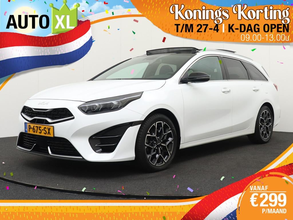 Kia Ceed Sportswagon 1.5 160 PK Aut. GT-Line Pano-dak Camera, Gebruikt, 4 cilinders, Wit, Origineel Nederlands
