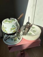 Vintage fondueset Figgjo Flint - Saga patroon, Ophalen of Verzenden, Gebruikt, Brander, Fondueset