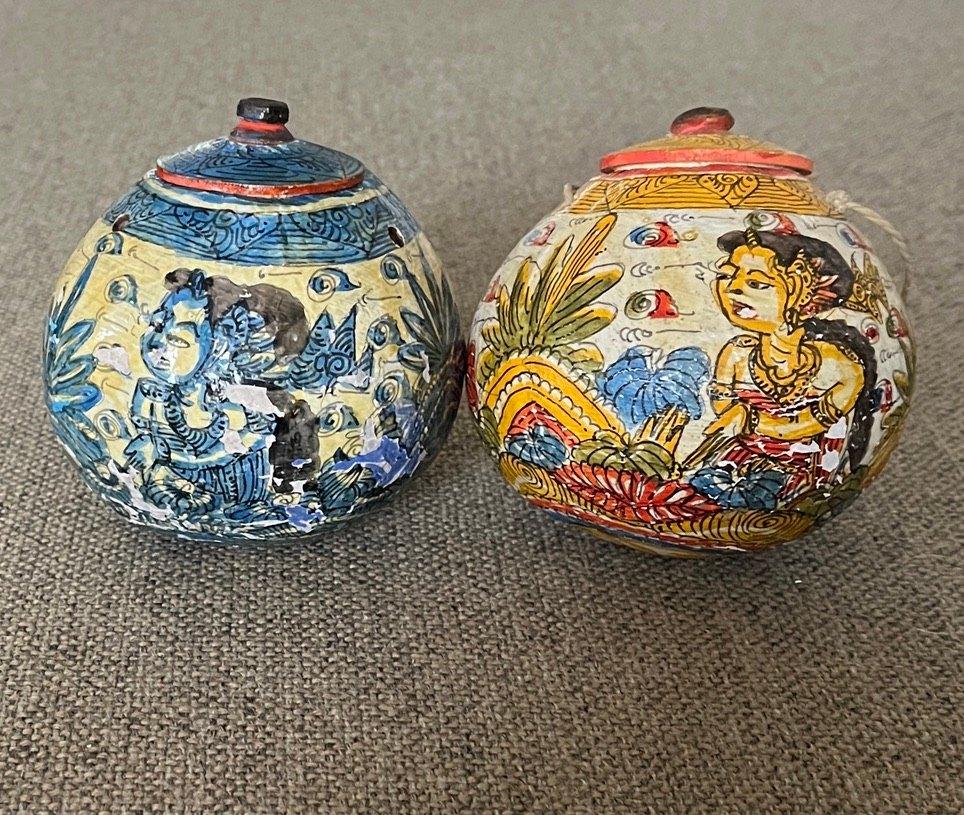 Potten van kokosnoten uit Bali, Antiek en Kunst, Ophalen of Verzenden