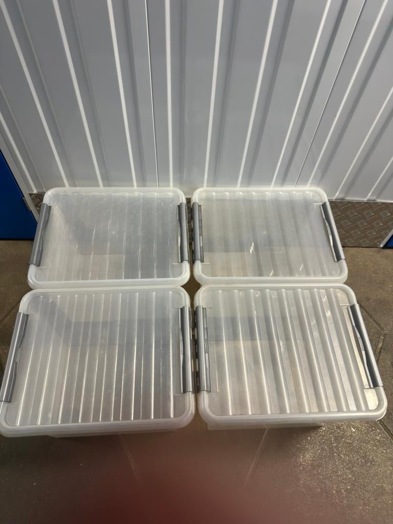 Curver opbergbakken met deksels - Gebruikt, Ophalen, Gebruikt, 50 tot 75 cm, Bak of Kist