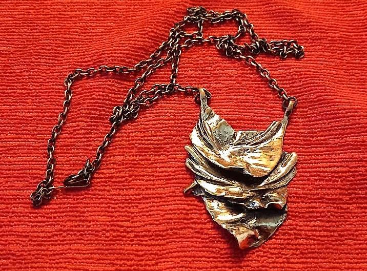 Harrie Lenferink bronzen ketting, Sieraden, Tassen en Uiterlijk, Kettingen, Zo goed als nieuw, Overige materialen, Overige kleuren