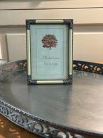 Vintage fotolijst 9x13 cm, zilverkleurig met crème, Ophalen of Verzenden, Zo goed als nieuw, Metaal of Aluminium, Minder dan 50 cm