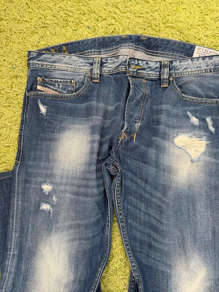 Diesel safado Jeans - Blauw - Maat W43L32, Ophalen of Verzenden, Gedragen, Blauw, W27 (confectie 34) of kleiner