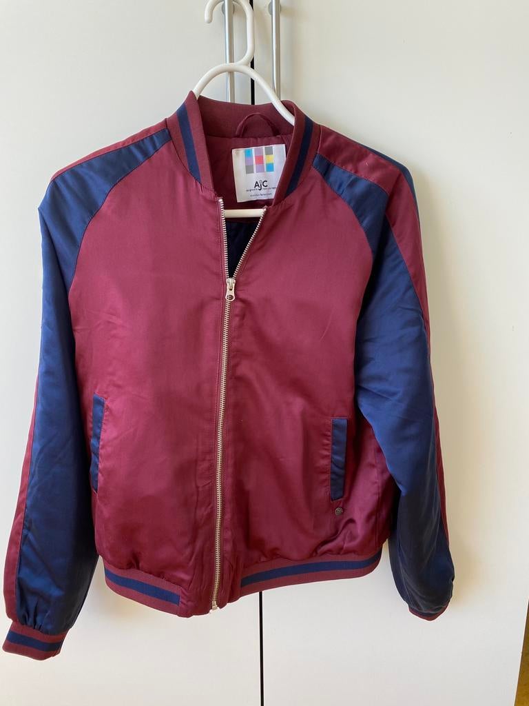 Bomberjack bordeaux blauw, Gebruikt, Meisje, Ophalen of Verzenden, AFC