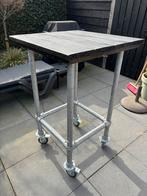 Statafel van steigerhout en steigerpijp, Tuin en Terras, Ophalen, Gebruikt