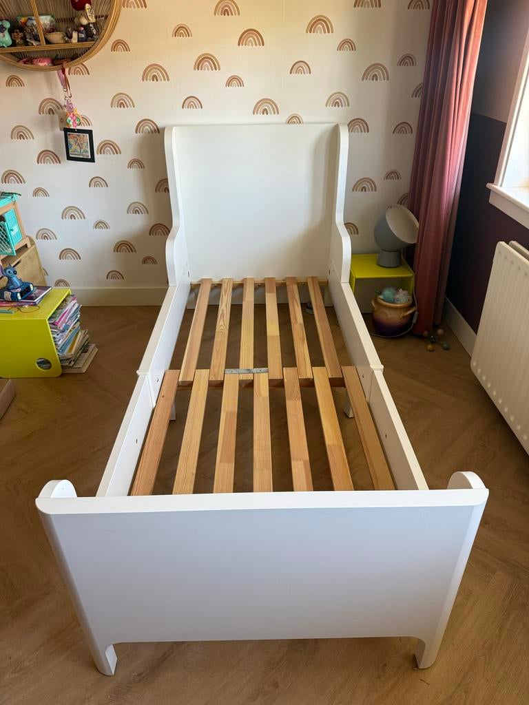IKEA Busunge meegroeibed 80x200 (excl. matras), Ophalen, Eenpersoons, Wit, 80 cm