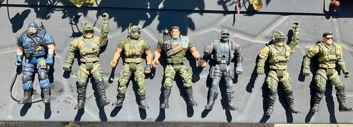 Set van 7 Gi Joe militaire actiefiguren, Kinderen en Baby's, Speelgoed | Actiefiguren, Zo goed als nieuw, Ophalen of Verzenden