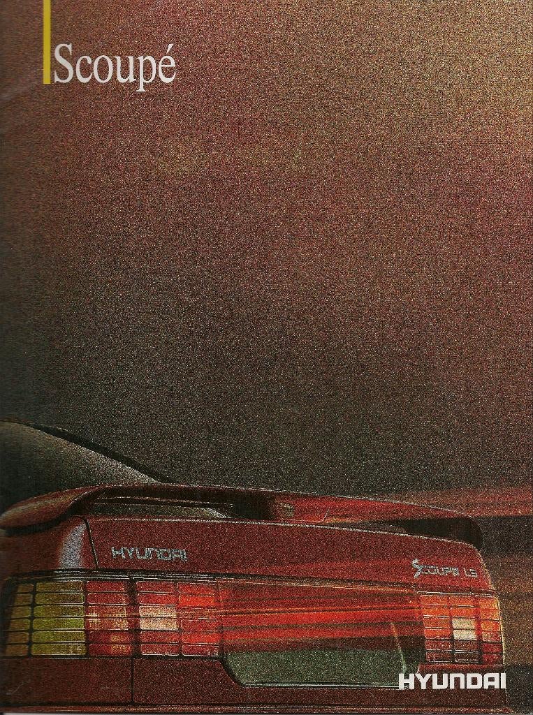 Folder Hyundai Scoupe, 1991, Ophalen of Verzenden, Nieuw, Overige merken