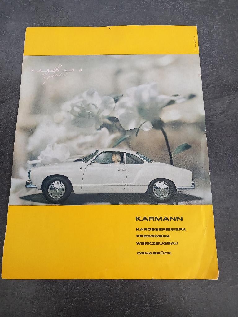 Karmann Ghia Poster met miniatuur, Ophalen of Verzenden
