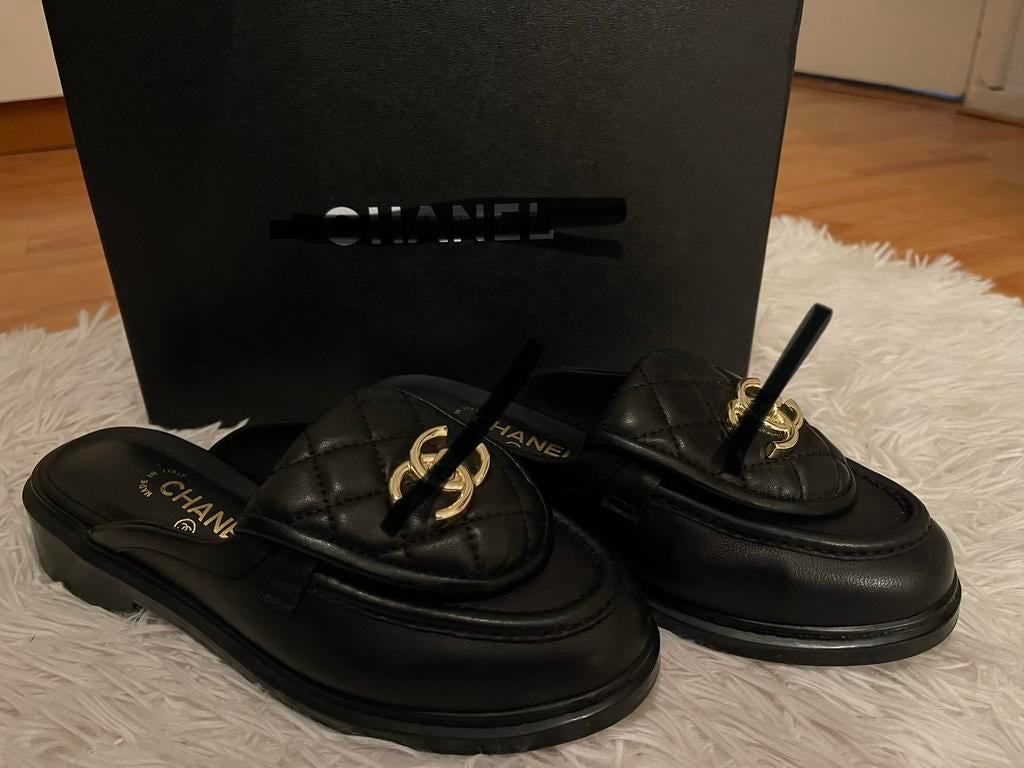 Dames instappers, Verzenden, Zo goed als nieuw, Instappers, Zwart