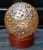 6x Mid Century Amber Glazen Lamp Bollamp Plafondlamp, Ophalen of Verzenden, Zo goed als nieuw, Glas