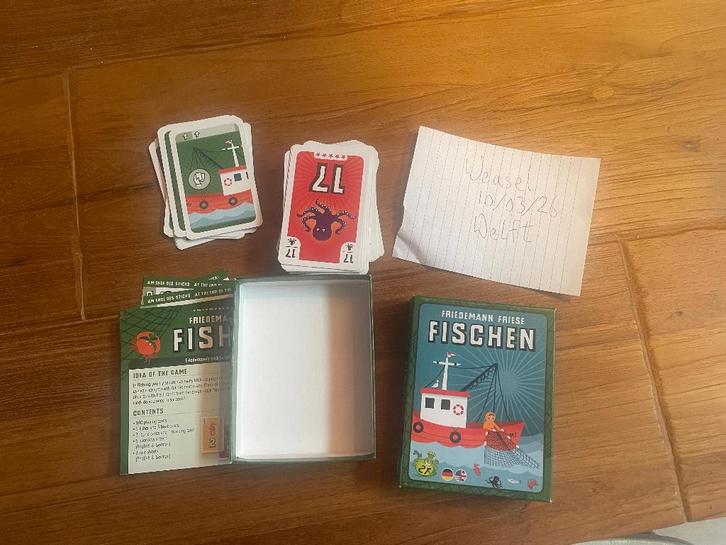 Fischen/Fishing kaartspel - Friedemann Friesse, Hobby en Vrije tijd, Gezelschapsspellen | Kaartspellen, Zo goed als nieuw, Drie of vier spelers