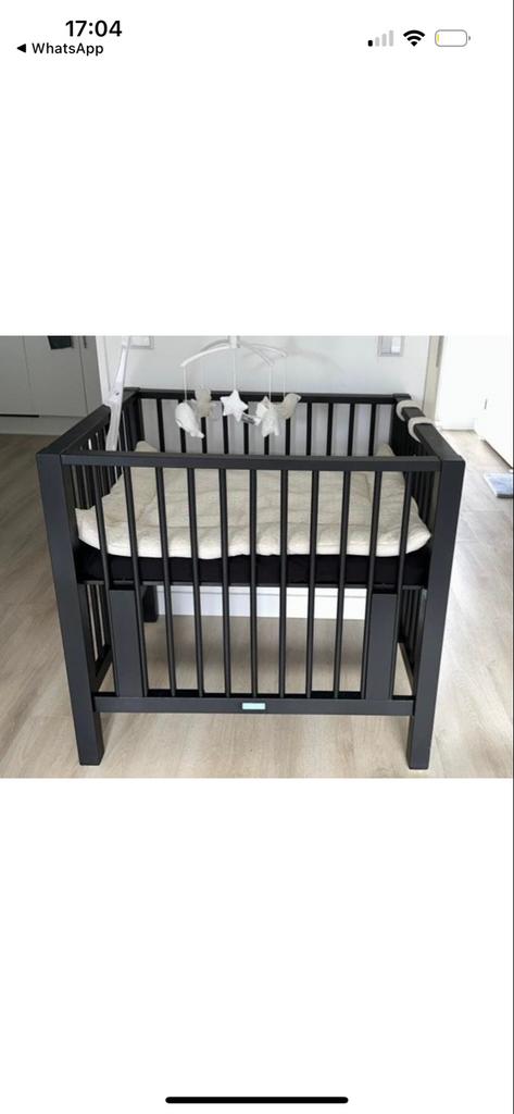 Bopita babybox zwart, in hoogte verstelbaar, Ophalen, Gebruikt, Rechthoekig, In hoogte verstelbaar