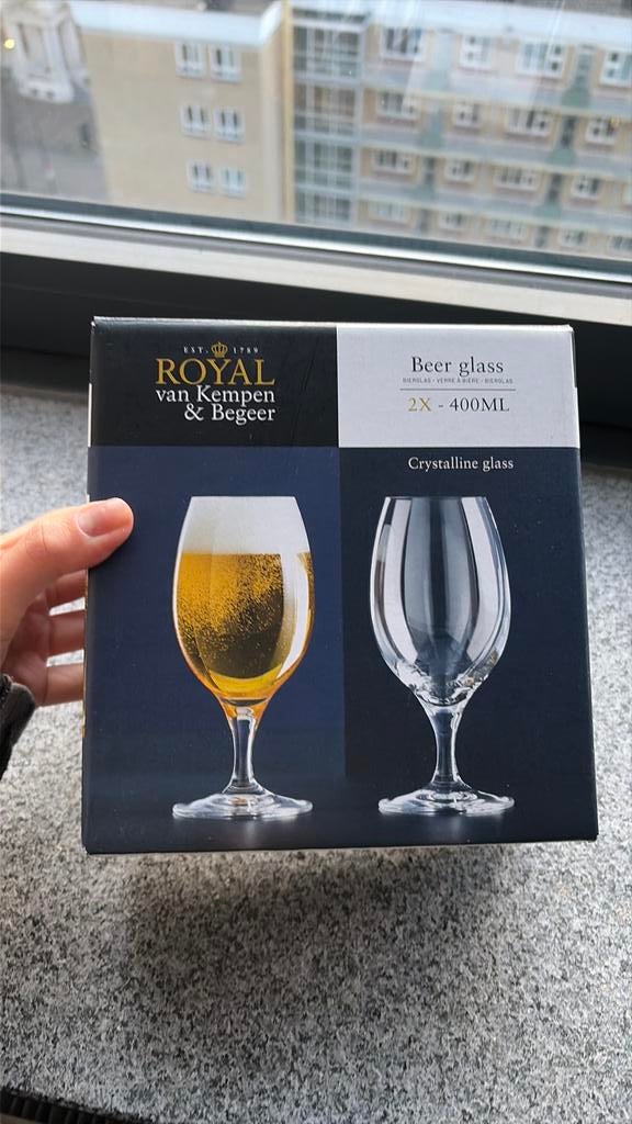 Royal van Kempen & Begeer beer glasses, Ophalen of Verzenden, Zo goed als nieuw, Bierglas