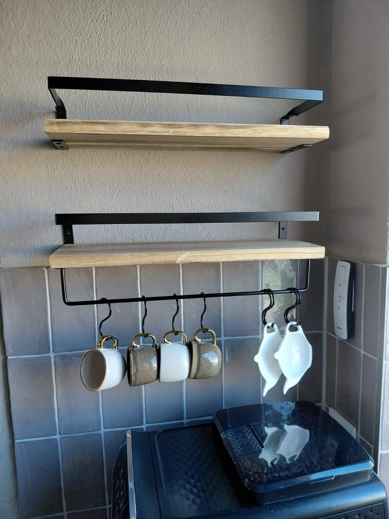 Nieuw Wandrek met Haken voor Keuken/Koffiehoek (2 stuks), Ophalen of Verzenden, Nieuw