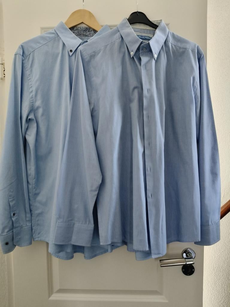 Blauwe heren overhemden van het merk the blueprint, Ophalen of Verzenden, Zo goed als nieuw, Blauw, Overige halswijdtes