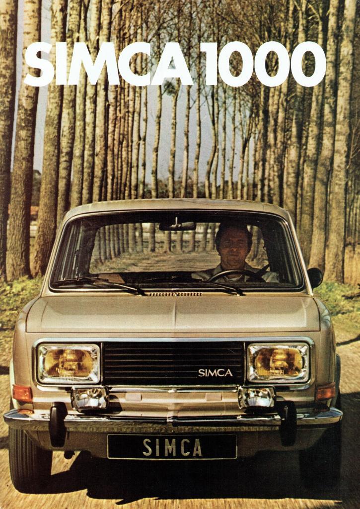 Folder Simca 1000 (1976), Boeken, Auto's | Folders en Tijdschriften, Gelezen, Overige merken, Verzenden