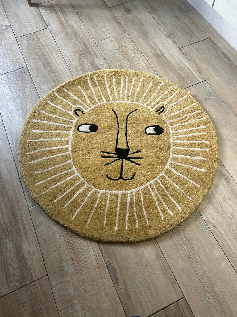 Rond Vloerkleed Leeuw - Kinderkamer Tapijt, Ophalen, Overige kleuren, Rond, 50 tot 100 cm