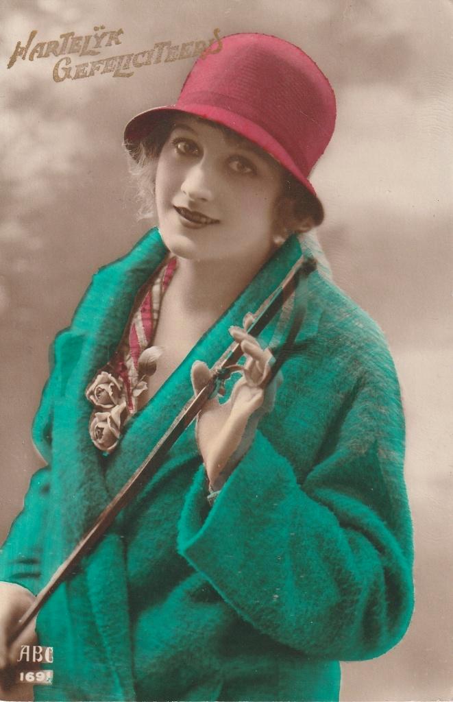 MEISJE ROMANTIEK UIT 1929 ZEER MOOIE OUDE KAART. Kl651, Verzamelen, Ansichtkaarten | Themakaarten, Gelopen, 1920 tot 1940, Overige thema's