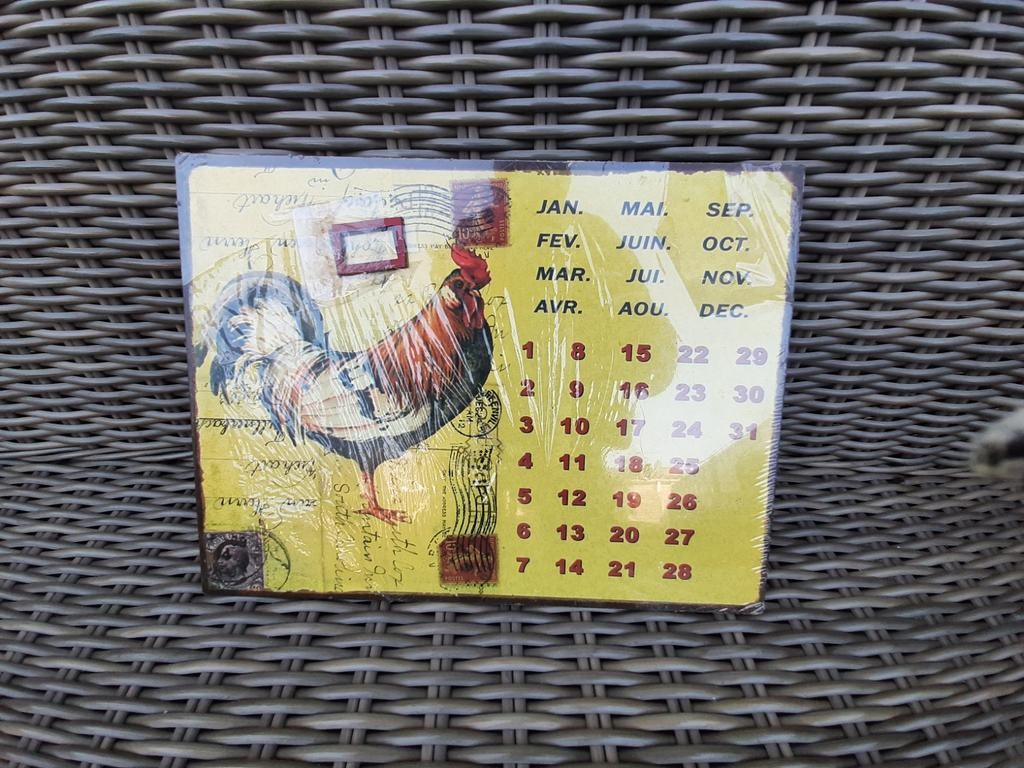 Decoratieve kalenderplaat, 'Proud Rooster' Susan Winget, Ophalen of Verzenden, Maandkalender