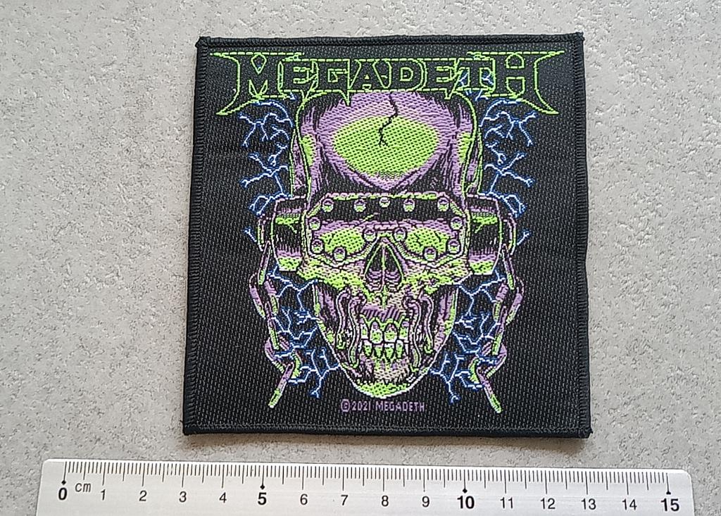 Megadeth zeer mooie nieuwe Vic rattlehead patch 5  metal, Verzenden, Nieuw, Kleding