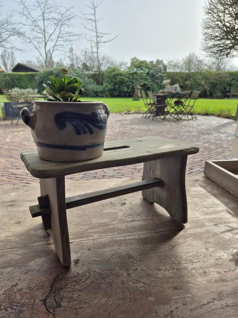 Sober Houten vensterbankkrukje, bankje 20x40x20, Ophalen of Verzenden