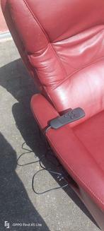 Hukla lederen relaxzetel, Ophalen, Gebruikt, 50 tot 75 cm, Leer