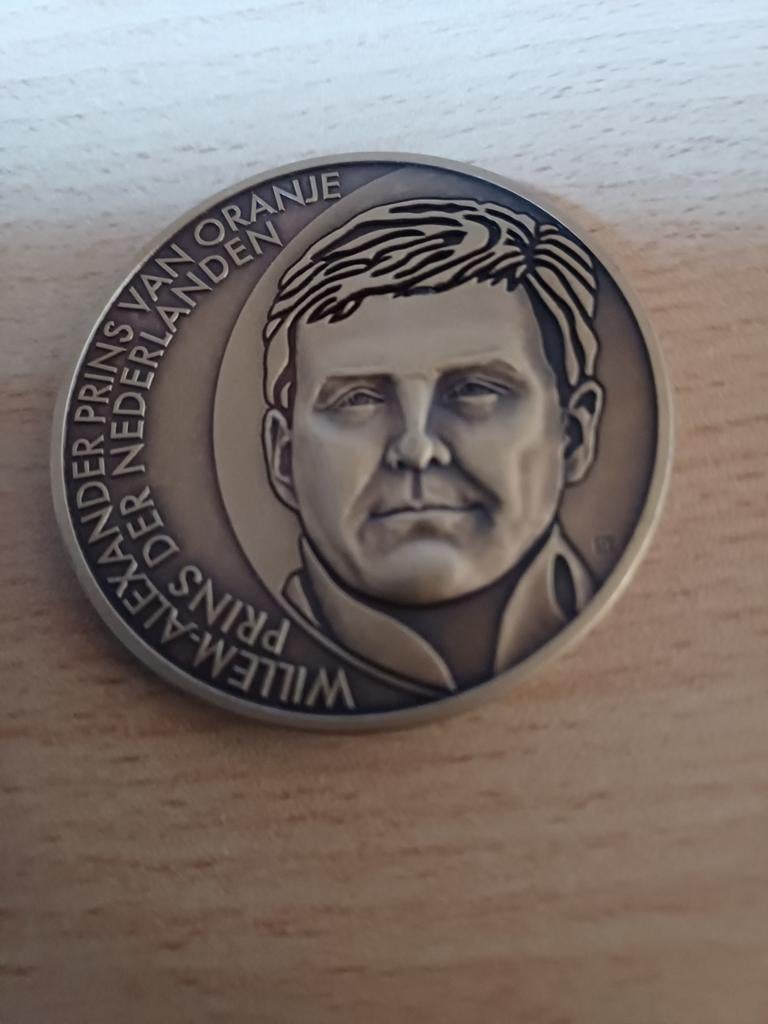 Herdenkingsmunt Willem Alexander Prins van Oranje, Ophalen of Verzenden, Koningin Beatrix, Overige waardes, Losse munt