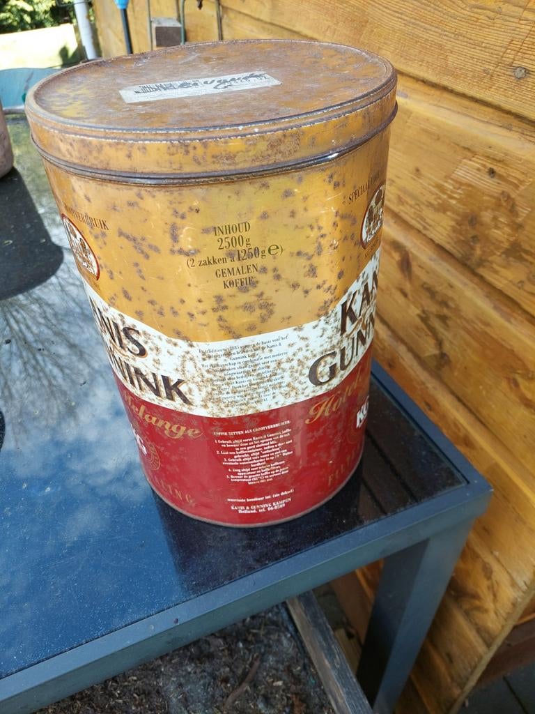 Blikken koffiebus van Kanis & Gunnink, Ophalen, Gebruikt, Overige