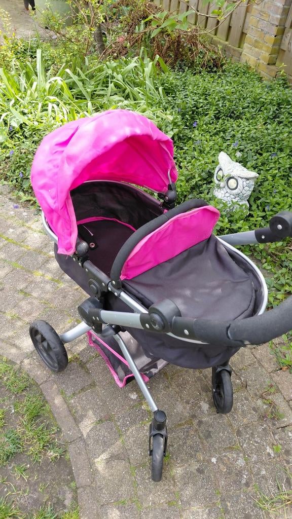 Roze met zwarte poppenwagen / buggy, Ophalen, Gebruikt, Overige typen